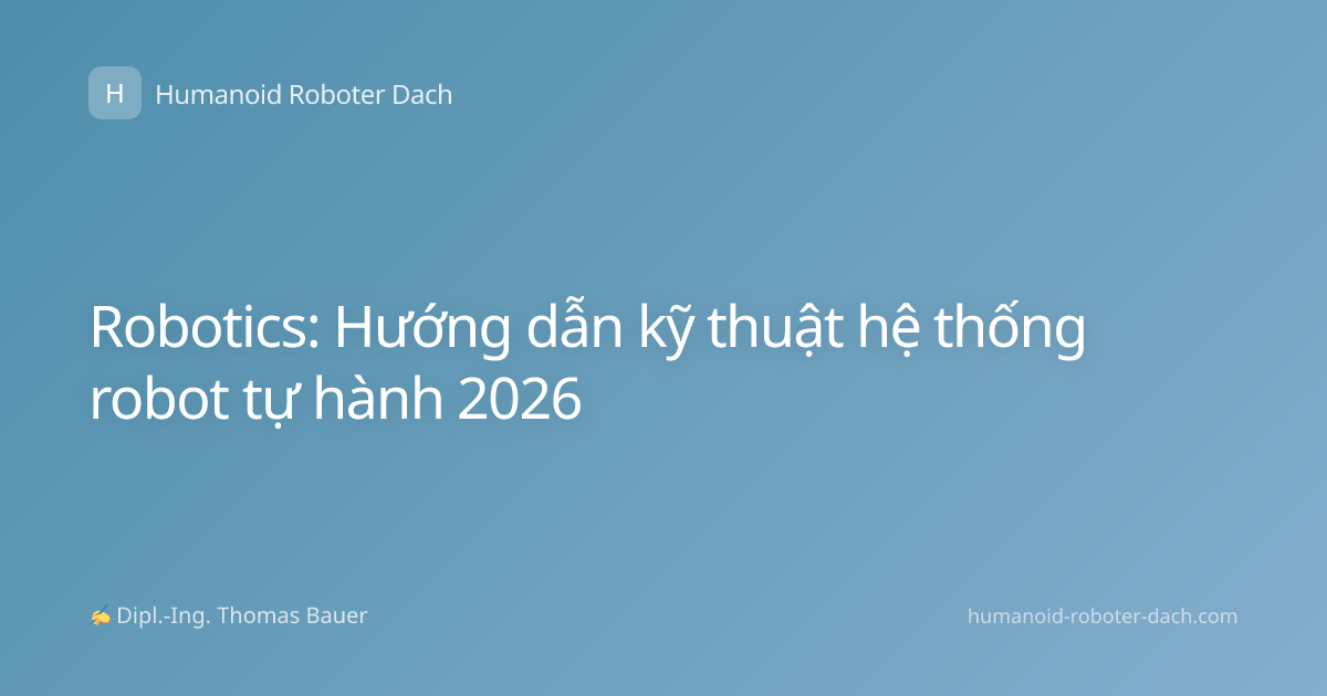 Robotics: Hướng dẫn kỹ thuật hệ thống robot tự hành 2026