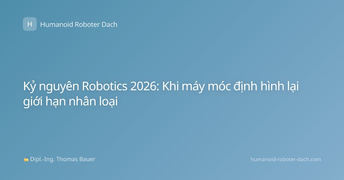 Kỷ nguyên Robotics 2026: Khi máy móc định hình lại giới hạn nhân loại